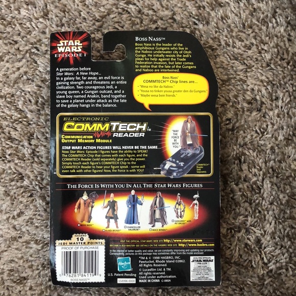 Star Wars E1 Boss Nass / Mint on Cardback Sealed / 1998 - Picture 2 of 2